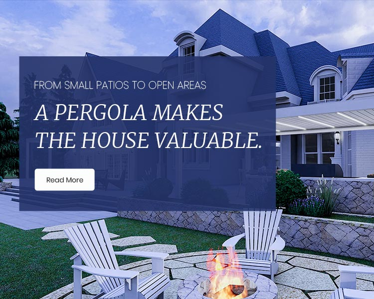 Modern aluminum pergola design for residential outdoor living space