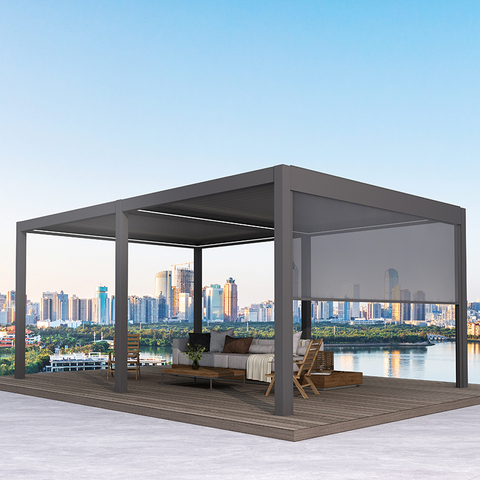 Z128 Aluminum Alloy Louvered Gazing Pavilion: A Simple Entry-Level Solution for Electric Outdoor Living